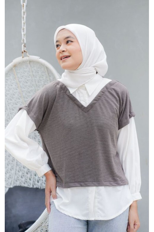 Aida Blouse Coffe